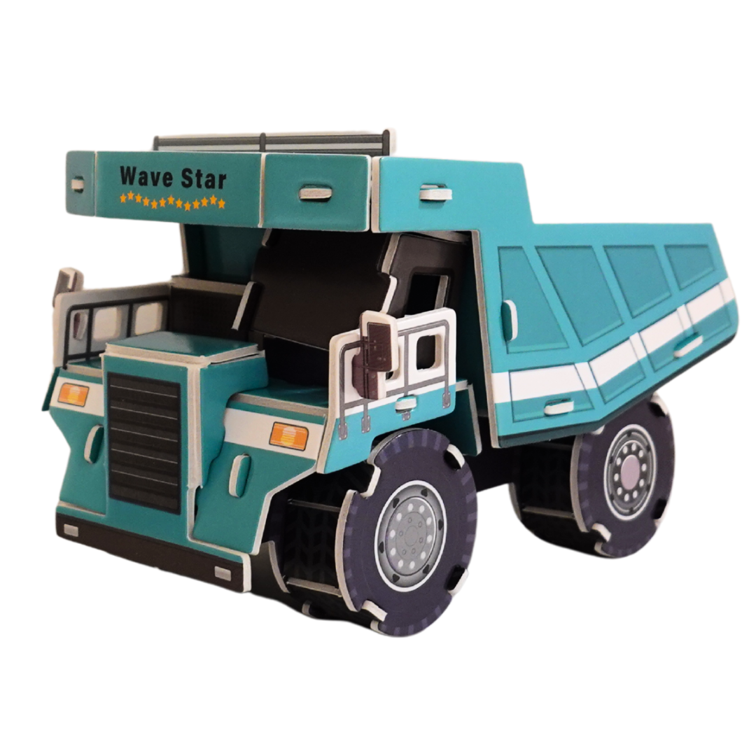 本物みたい！立体紙パズル　ダンプカー＆ショベルカー